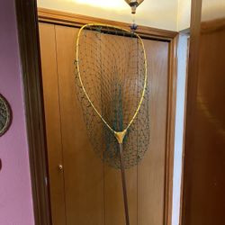 LARGE Titanium Frame Landing Net - 48 inch Handle, 36 Inch Hoop - 7 Total Feet