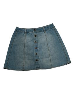 Mossimo Front Button Denim Mini Skirt Size 14 Y2K BTS