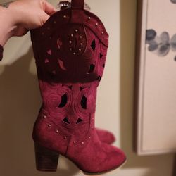 women's a Suede details boots, Size 9
