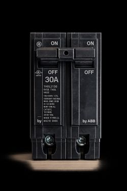 GE ABB THQL2130 30 Amp 2 Pole Circuit Breaker 120/240V Type THQL HACR