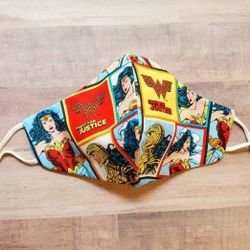 Wonder Woman Face Mask Ears Loops