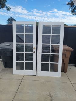 72 x 80 wood French doors