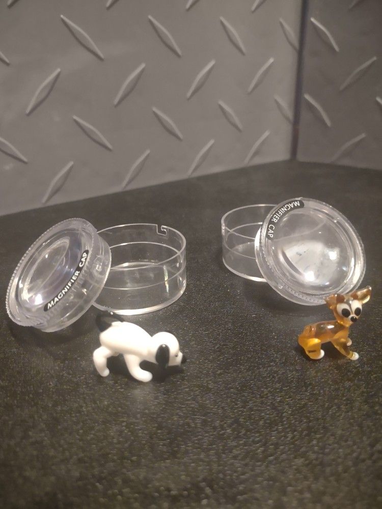 Tiny Glass Dogs