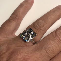 Mystic Topaz 925 Sterling Silver Ring