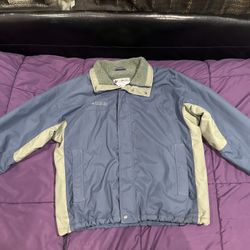 Columbia Sportswear Winter Jacket – Size L– Sherpa Lined – Blue/Beige