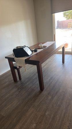 Wooden dining room table