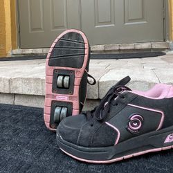 Pink And Black Spinner Shoes