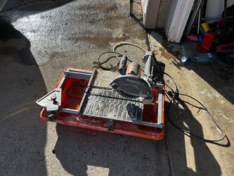RIDGID R4030 7 in Wet Tile Saw 9 Amp Sliding Table Masonry Cutting Tool Tested