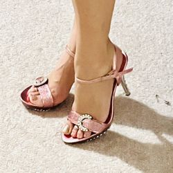 Metallic Pink Heels 