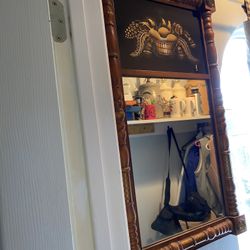 Beautiful Ethan Allen Stencilled Wall Hitchcock Mirror