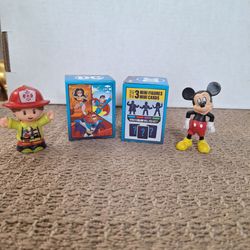Mixed Toy Figures Lot with DC Mini Figure Box