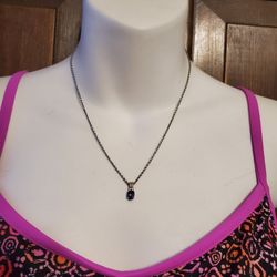 18k WG Tanzanite 0.71CT  Diamond 0.03ct Pendant 