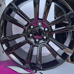 22” Gloss Black Wheels Rims Tires 285/45/22