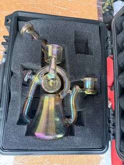 Iridescent Glass Recycler Dab Rig