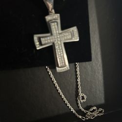 Men's Diamond Pendant with Steel Chain 300$ Or Best Offer