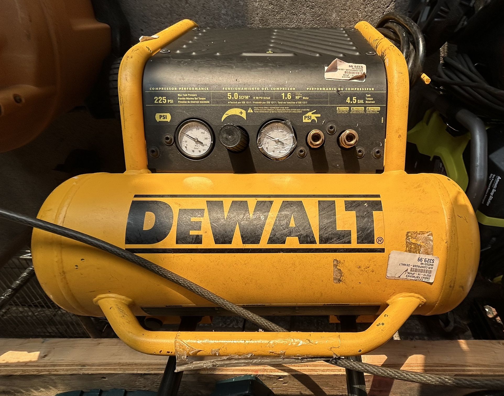Dewalt air compressor  $329.99