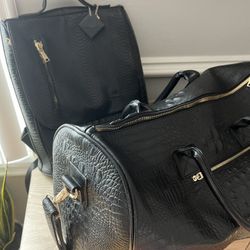 Faux Leather Travel Set 