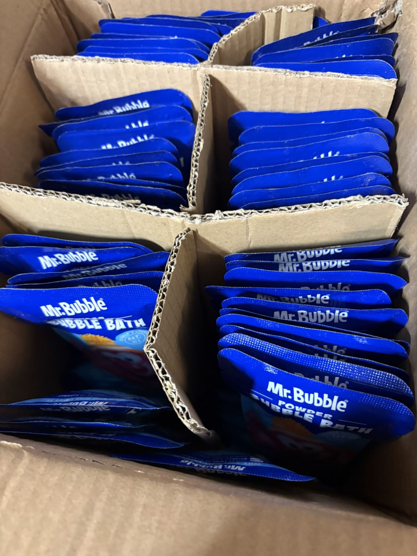 Mr. Bubble Powder Bath Packet 1.4 assorted lot 58 packs grape strawberry berry