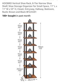 8-Tier Shoe Rack + Coat Rack ($30 for Both)