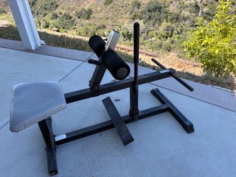 Reclining bench and Calf machine