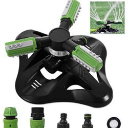 PQWQP Garden Sprinkler, Upgrade Automatic Lawn Water Sprinkler 360 Degree Rotation Irrigation System, Large Area Coverage, Quick Leakproof Connection,