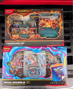 Charizard ex and Mega Greninja ex box’s (sealed Pokemon box’s)