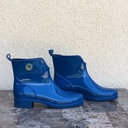 M Missoni rain short boots blue US 7