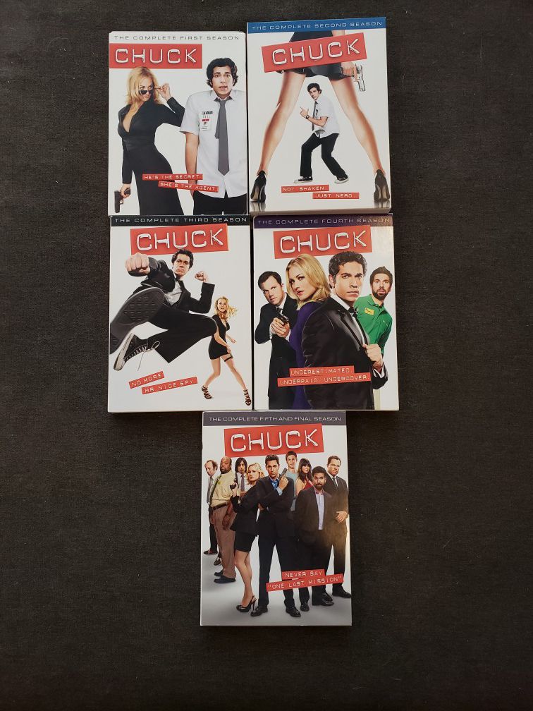 Chuck DVDS FULL SERIES, Season's 1,2,3,4 and final season 5. OBO