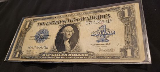 Historic Series of 1923 $1 Large Size Silver Certificate – Beautiful Blue Seal "Horse Blanket"