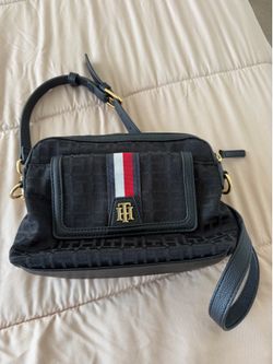Tommy Hilfiger Black Monogram Crossbody Bag