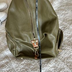 VALENTINA Genuine Italian Pebbled Leather Sling Backpack Shoulder Bag
