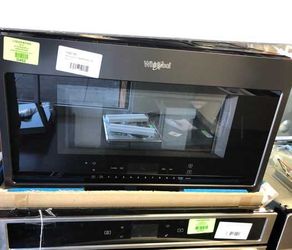 Brand New Whirlpool 1.9 cu. ft. Smart Over the Range Convection Microwave in Fingerprint Resistant Black Stainless AD