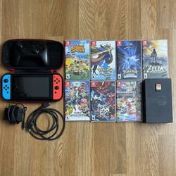 Nintendo Switch Bundle With Controller And Games