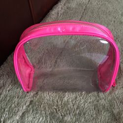 Pink makeup bag