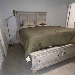 Queen storage bed