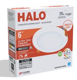 HALO 6 inch recessed Canless LED ceiling Light Direct Mount White