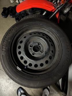 15” 4x100 steel wheels with tires
