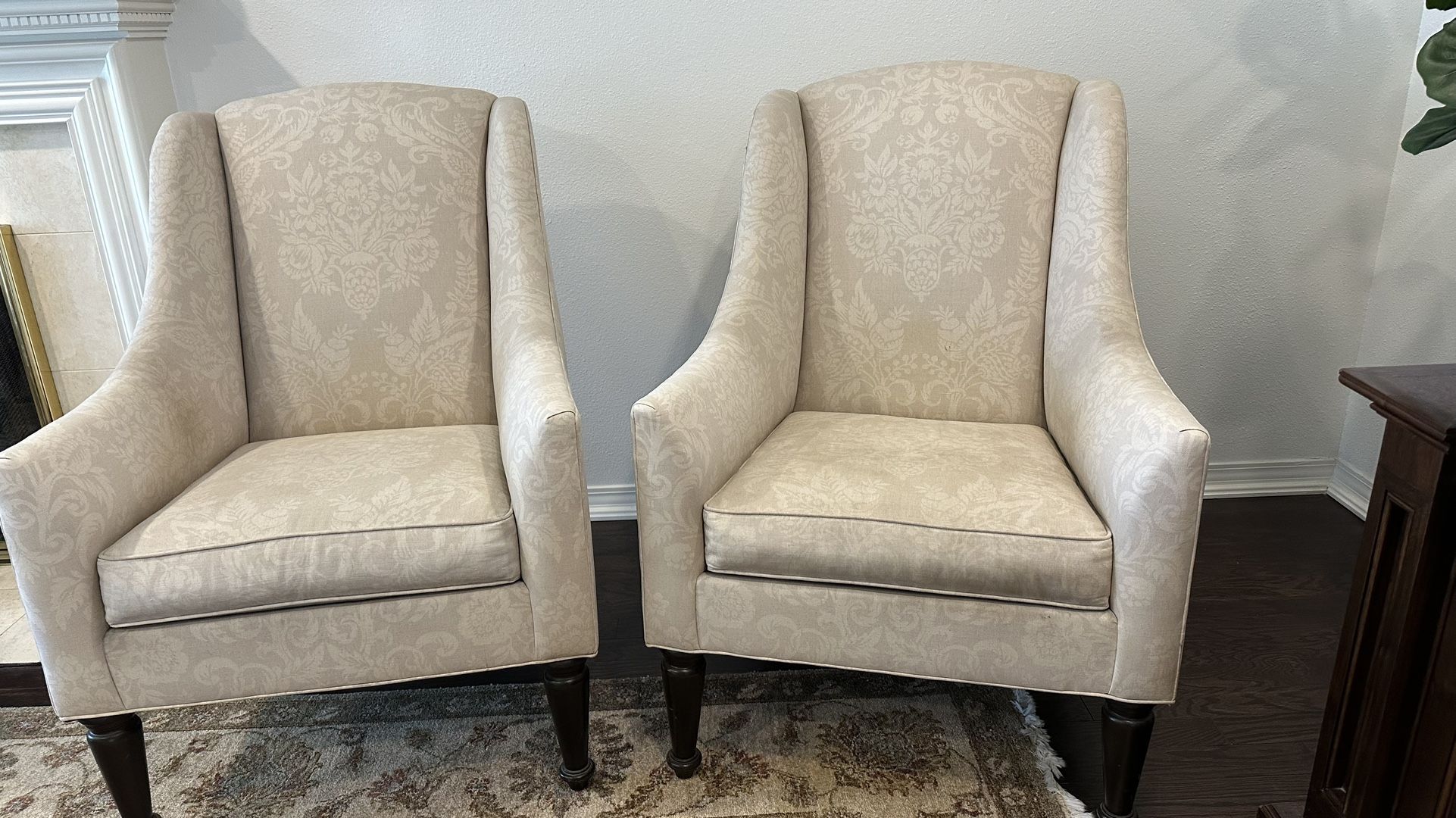 Ethan Allen - 2 Wingback Accent Chairs