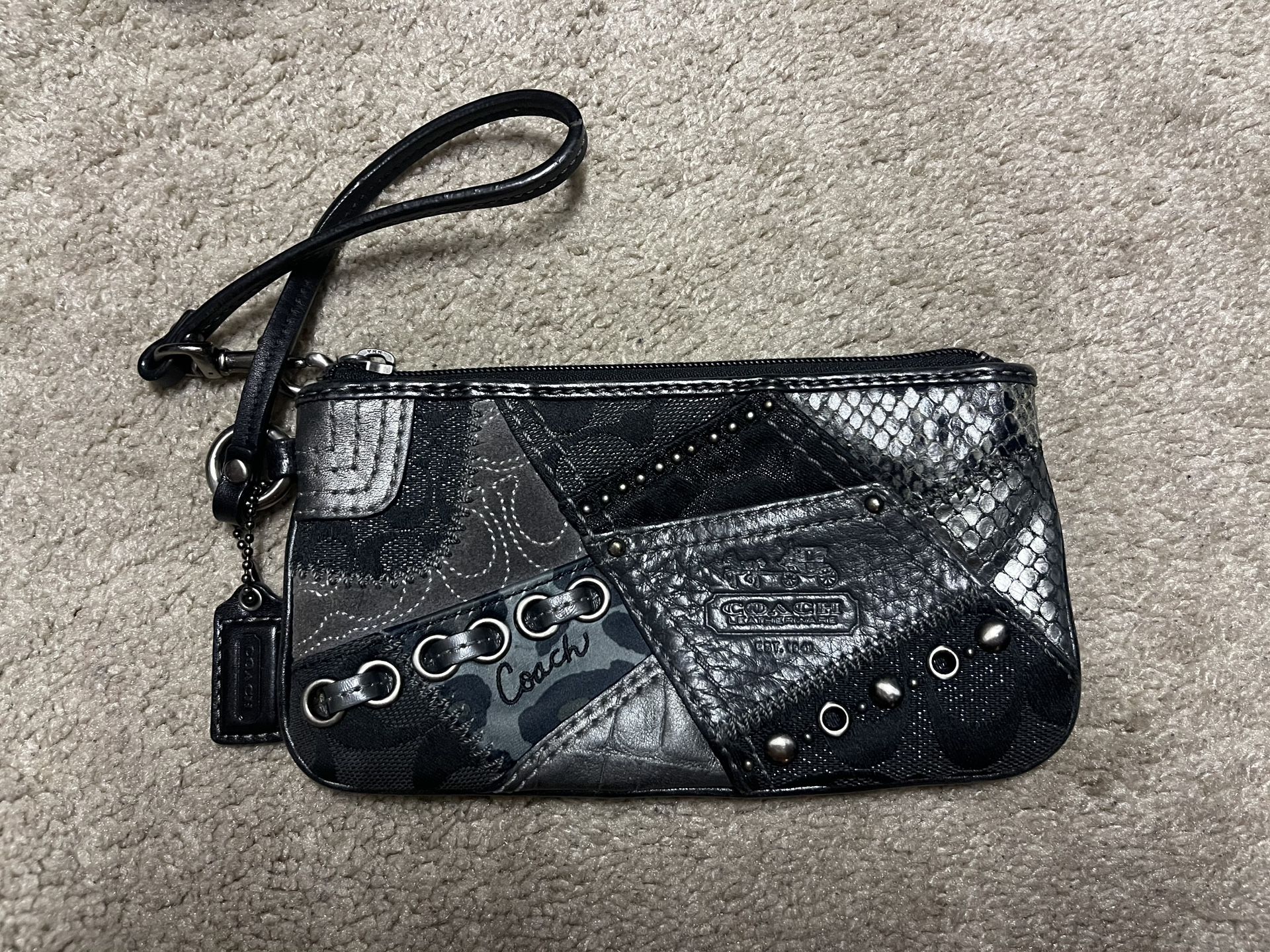 Patchwork Coach Wristlet- Used