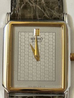 Classic Seiko Men Tank Quartz Watch