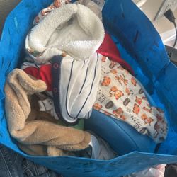 Bag Of baby clothes And Toys 