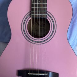 Acoustic Guitar Pink 