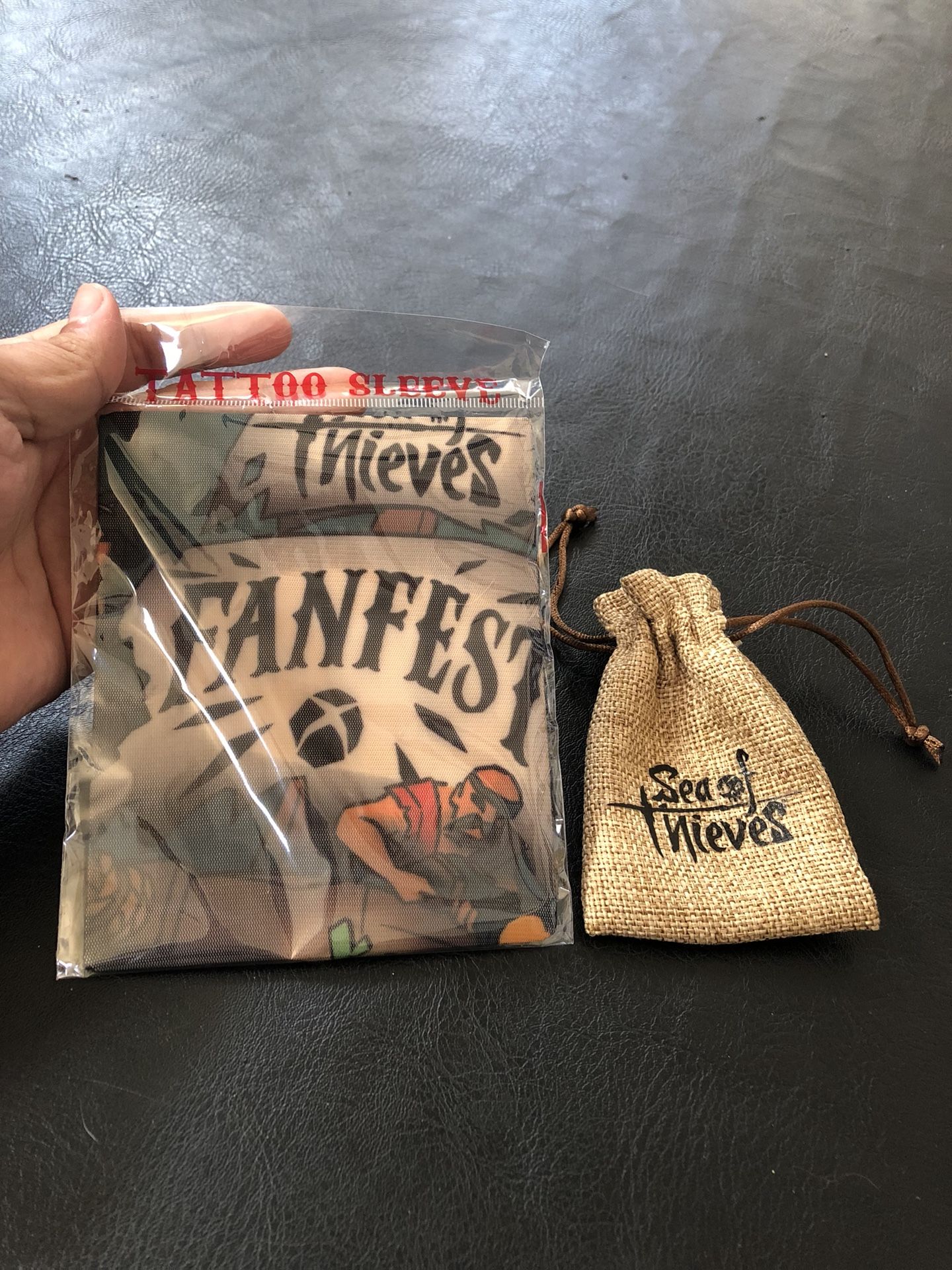 Xbox Fan Fest Limited edition Sea of Thieves Coin and tattoo sleeve