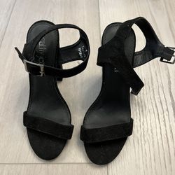 Cathy Jean Black Sandal Heels Pumps Size 5