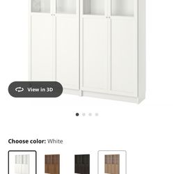 IKEA Billy Bookcase With Doors (set Of 2)