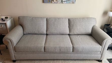 Grey Tweed Couch (Macys Furniture, Radley Model)