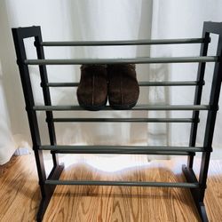 4 Tier Expandable Adjustable Metal Shoe Rack 21"- 40" Storage Organize