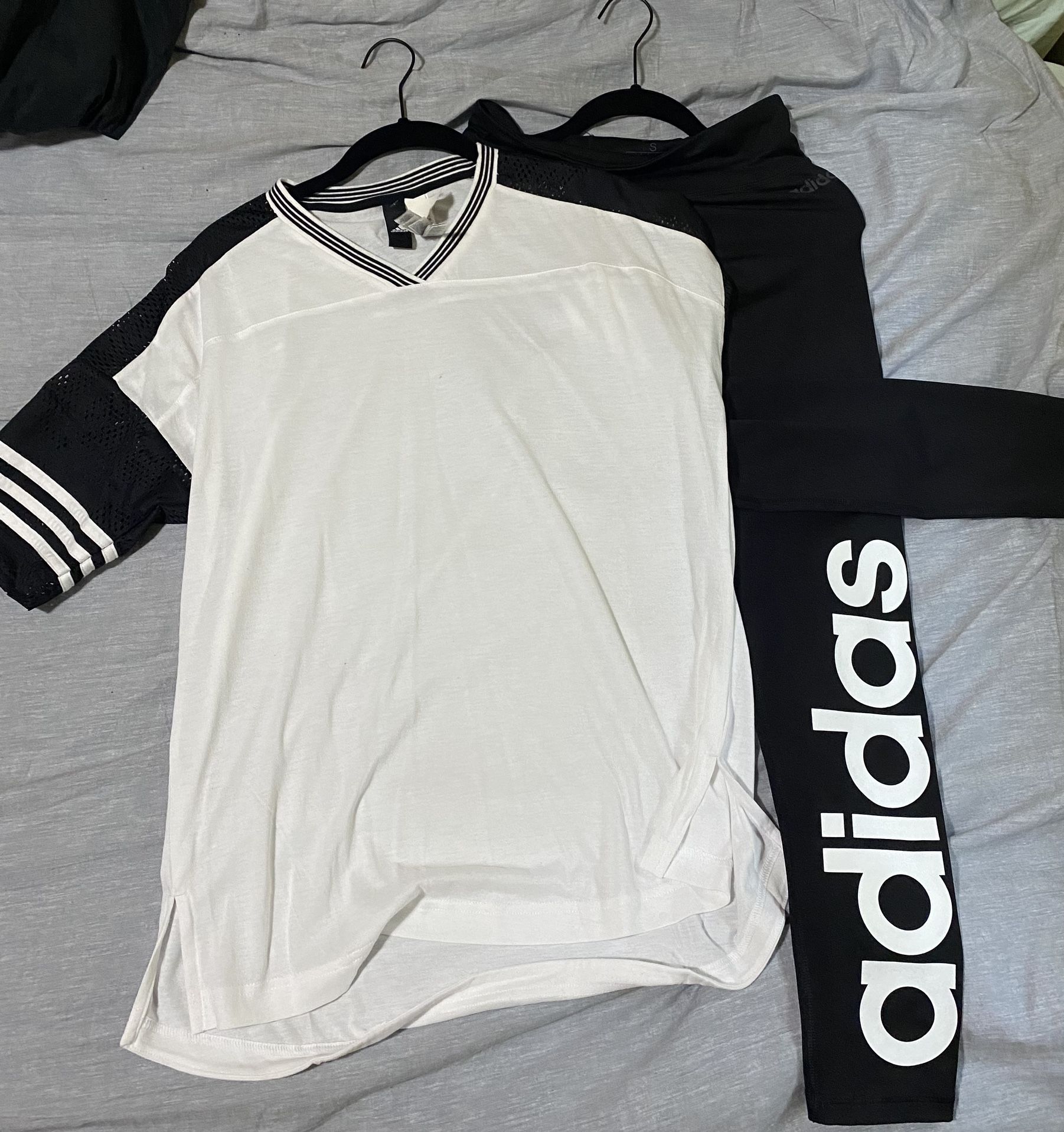 White and black Adidas Outfit