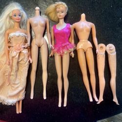 Barbie Vintage Ponytail 4 American Girl TLC Dolls Lot