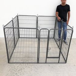 $115 (New) Heavy duty 40” tall x 32” wide x 8-panel pet playpen dog crate kennel exercise cage fence play pen 